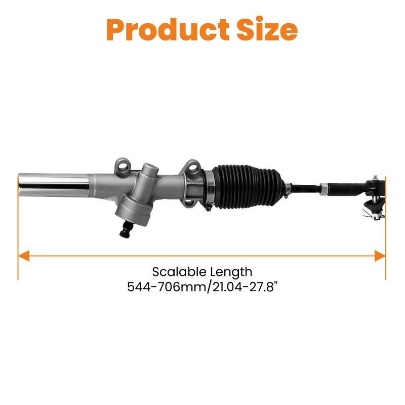 Tuningsworld Steering Rack, Golf Cart Steering Gear Box Assembly for EZGO TXT MPT 2001-UP Gas and Electric Golf Carts, Replace# 70964-G01, 70602-G01, with Ball Joint and Latch - Image 4